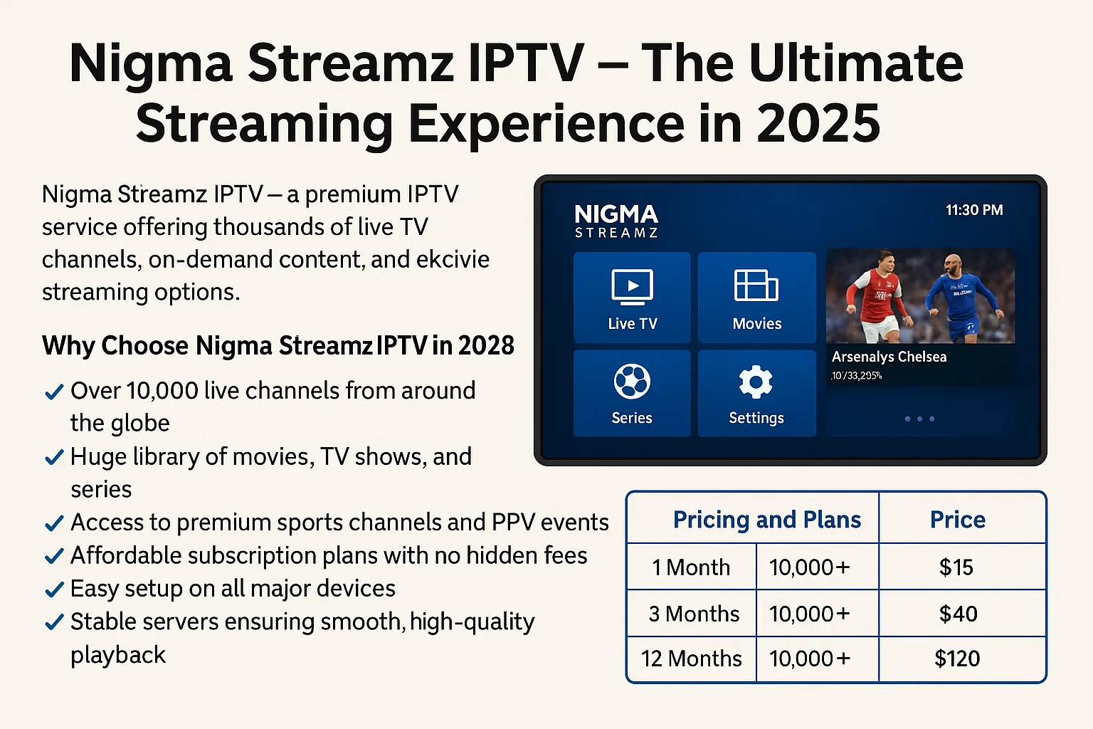 Nigma Streamz IPTV – The Ultimate Streaming Experience in 2025